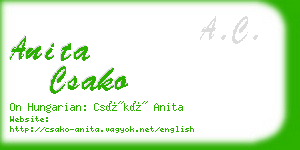 anita csako business card